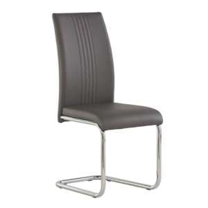 Montila PU Leather Dining Chair In Grey - UK