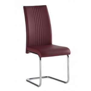 Montila PU Leather Dining Chair In Red - UK