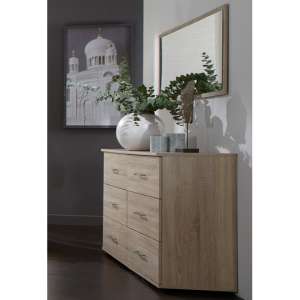 Monoceros Wooden Dressing Table In Oak With Mirror