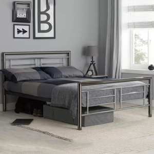 Montane Metal Double Bed In Chrome And Nickel - UK
