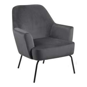 Montclair Fabric Lounge Chair In Dark Grey - UK