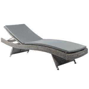 Monx Outdoor Adjustable Sun Bed In Charcoal Grey