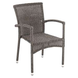 Monx Outdoor Stacking Dining Armchair In Charcoal Grey