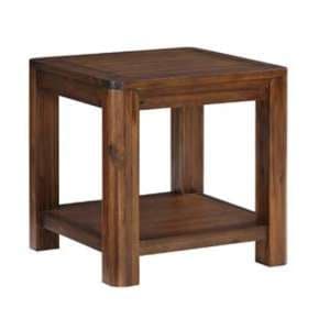Monza Acacia Wood End Table In Walnut - UK