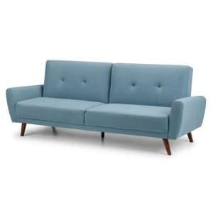 Macia Linen Compact Retro Sofabed In Blue