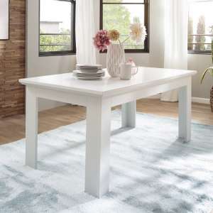 Moreno Wooden Extendable Dining Table In White