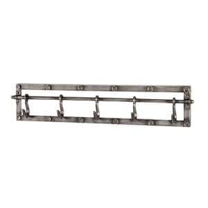 Myers Metal Wall Hung 5 Hooks Coat Rack In Anthracite