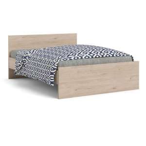 Nakou Wooden Double Bed In Jackson Hickory Oak - UK