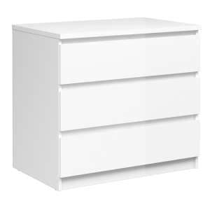 Nakou High Gloss Chest Of 3 Drawers In White