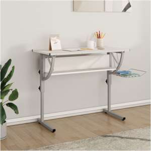 Nantwich Wooden Laptop Desk Adjustable In White And Grey - UK
