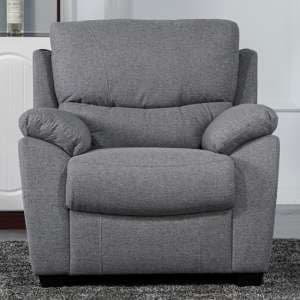 Narva Fixed Fabric 1 Seater Sofa In Grey - UK
