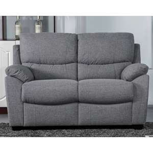 Narva Fixed Fabric 2 Seater Sofa In Grey - UK