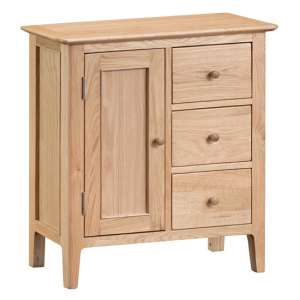 Nassau Large Wooden Storage Cabinet In Natural Oak - UK