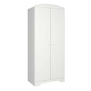 Naxos Wooden Wardrobe With 2 Doors In White