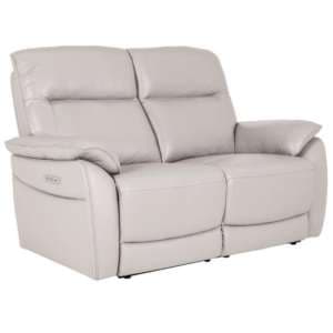 Neci Leather Fixed 2 Seater Sofa In Cashmere