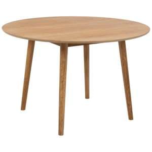 Nephi Wooden Dining Table Round In Oak - UK