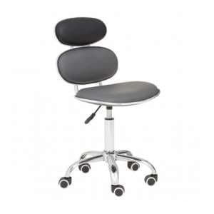 Netoca Home And Office Leather Chair In Black And Grey - UK