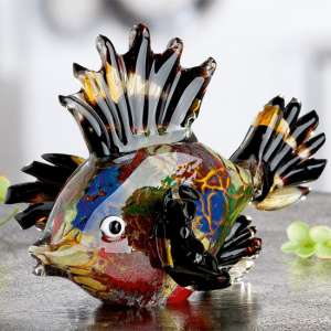Newark Glass Fish Little Mondo Sculpture In Multicolour - UK