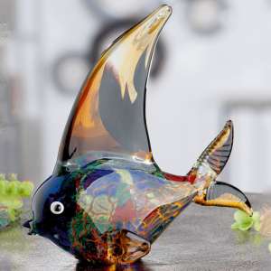 Newark Glass Fish Mondo Sculpture In Multicolour - UK