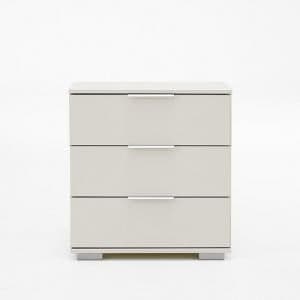 Newport Bedside Cabinet In Alpine White With 3 Drawers