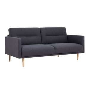 Nexa Fabric 2 Seater Sofa In Anthracite With Oak Legs