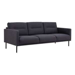 Nexa Fabric 3 Seater Sofa In Anthracite With Black Legs - UK