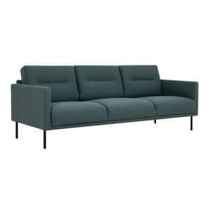 Nexa Fabric 3 Seater Sofa In Dark Green With Black Legs - UK
