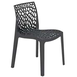 Nicole Polypropylene Side Chair In Anthracite - UK