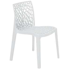 Nicole Polypropylene Side Chair In White - UK