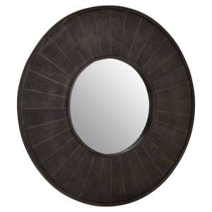 Nikawiy Wall Bedroom Mirror In Grey And Antique Brass Frame
