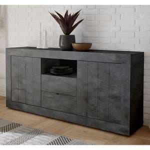 Nitro Wooden Sideboard With 2 Doors 2 Drawers In Oxide - UK