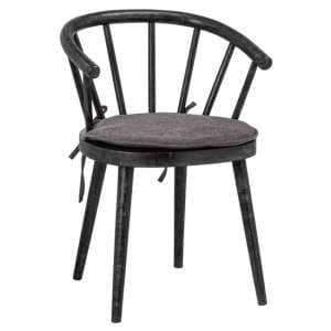 Nordec Wooden Dining Chair In Black