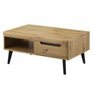 Newry Wooden Coffee Table With 1 Drawer In Artisan Oak - UK