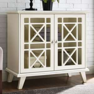 Norland Wooden Display Cabinet With 2 Doors In Cream