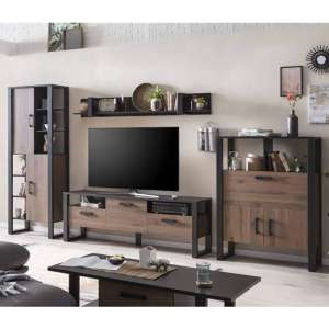 North Wooden Living Room Furniture Set 1 In Okapi Walnut