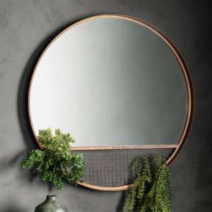 Northam Round Wall Mirror In Bronze Frame - UK