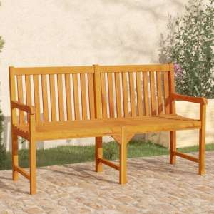 Nova 150cm Wooden Garden Seating Bench In Natural - UK