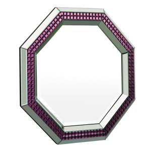 Nthrow Octagonal Wall Mirror In Purple And Clear Frame - UK