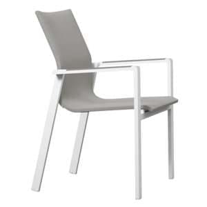 Oakhill Outdoor Textilene Sling Stacking Armchair In Stone
