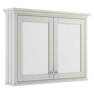 Ocala 105cm Mirrored Cabinet In Timeless Sand With 2 Doors - UK