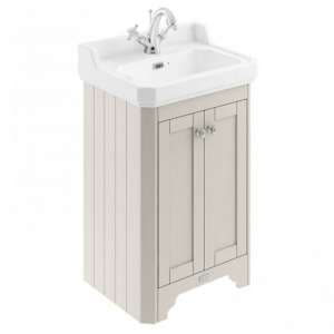 Ocala 56cm Floor Vanity Unit With 1TH Basin In Timeless Sand - UK