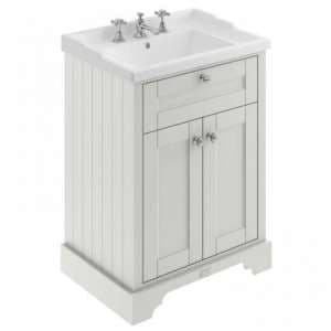 Ocala 62cm Floor Vanity Unit With 3TH Basin In Timeless Sand