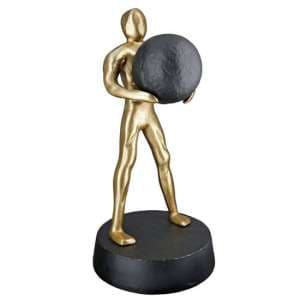 Ocala Aluminium Strong Man Two Sculpture In Gold And Black - UK