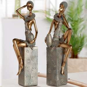 Ocala Polyresin Jamila One Sculpture In Gold - UK