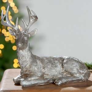 Ocala Polyresin Reindeer Dancer Sculpture In Silver - UK