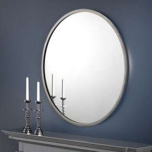 Oaklynn Round Wall Mirror With Pewter Frame - UK