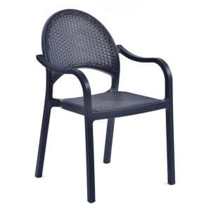 Odilia Outdoor Polypropylene Armchair In Anthracite - UK