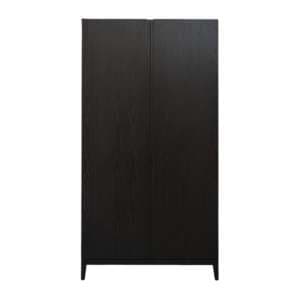 Ogen Wooden Wardrobe With 2 Doors In Black - UK