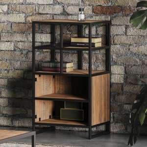 Olbia Wooden Modular Bookcase Open With Shelves In Oak - UK