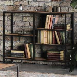 Olbia Wooden Open Bookcase Small Low In Oak - UK